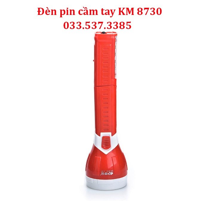 Đèn pin cầm tay, đèn pin đa chức năng KM 8730, 2 trong 1.