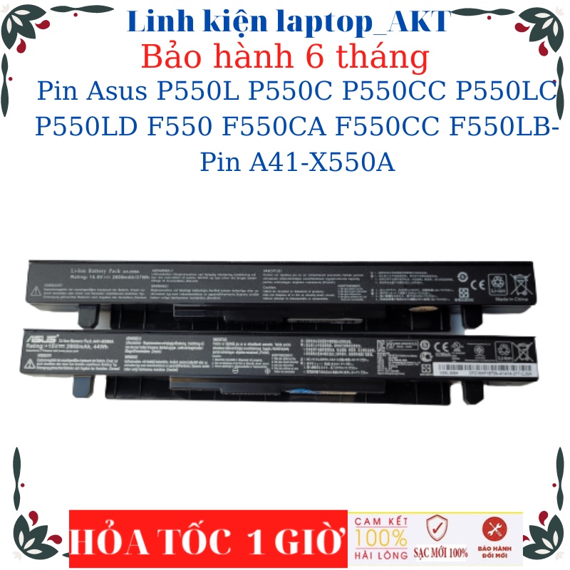 Pin laptop Asus P550L P550C P550CC P550LC P550LD F550 F550CA F550CC F550LB- Pin A41-X550A