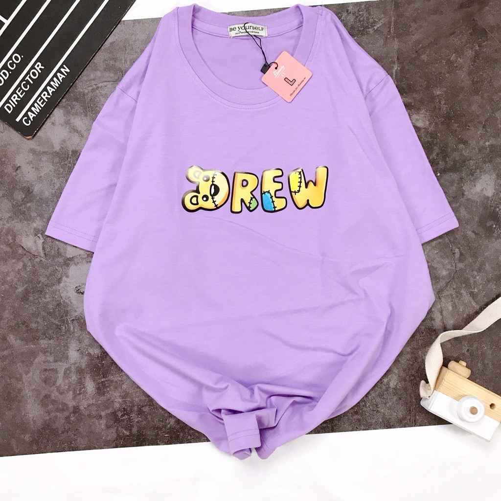 - ÁO THUN TAY NGẮN DREW UNISEX ĐỦ SIZE M L XL HÌNH THẬT TỰ CHỤP