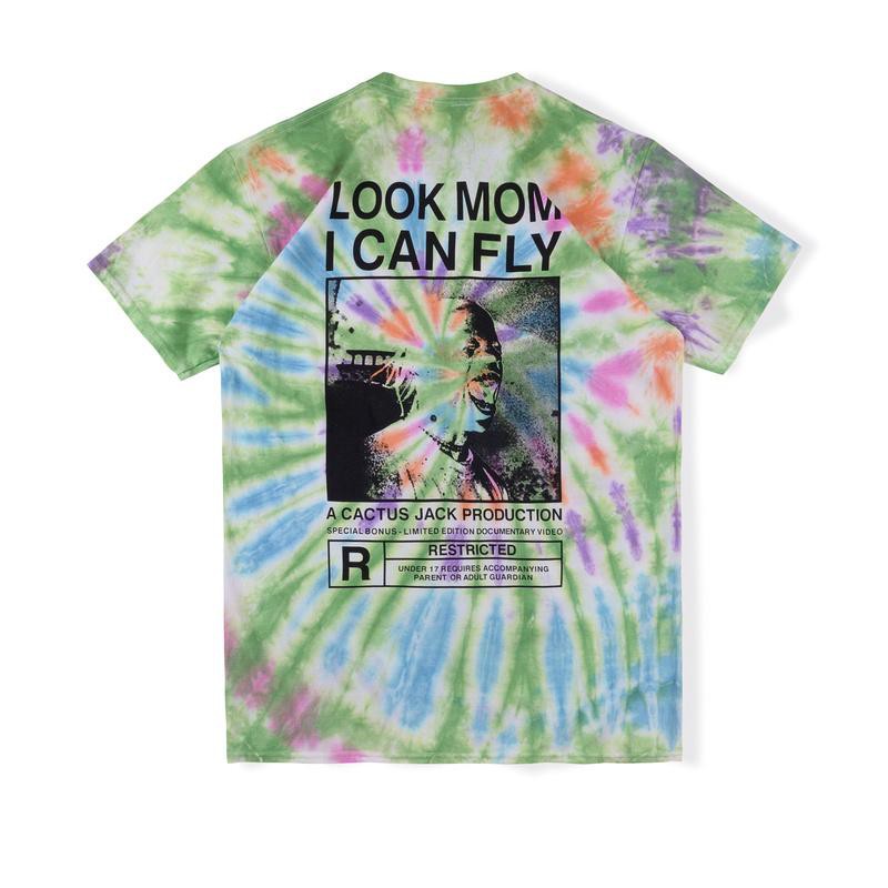 Áo thun ngắn tay Travis Scott can fly tie dye T-shirt ss20
