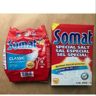  Combo muối rửa chén Somat 1.2kg và bột rửa chén Somat 1.2kg