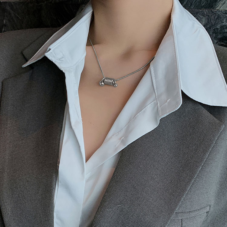 Vòng cổ kim loại thiết kế đơn giản cá tính thời trang cho nữ