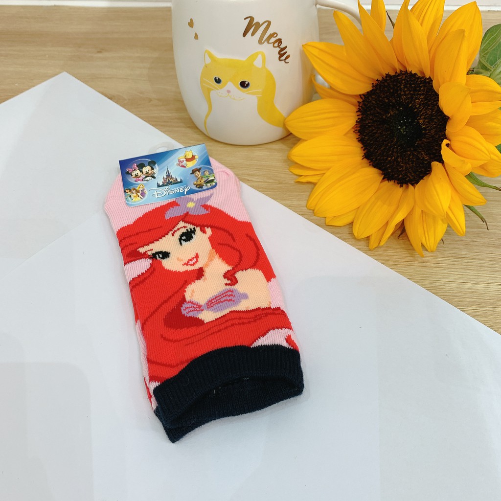 Tất vớ cho bé công chúa Disney chất liệu cotton Kikiya cao cấp Hàn Quốc LK-KSA-004 (Chính Hãng)