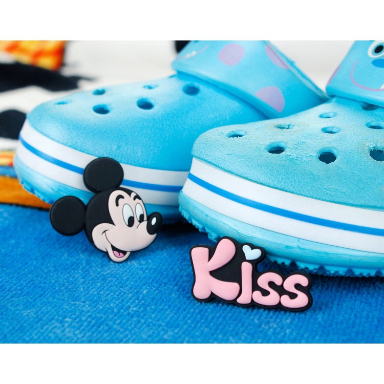 Dễ Thương Ghim Trang Trí Giày Hình Chú Chuột mickey / minnie / Trái Tim / croc / Cây Thông Xinh Xắn Cho Nữ