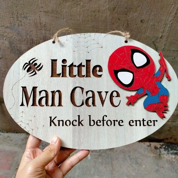 Bảng Gỗ Trang Trí Treo Phòng Cho Bé ( Little Man Cave) Hàng Cao cấp