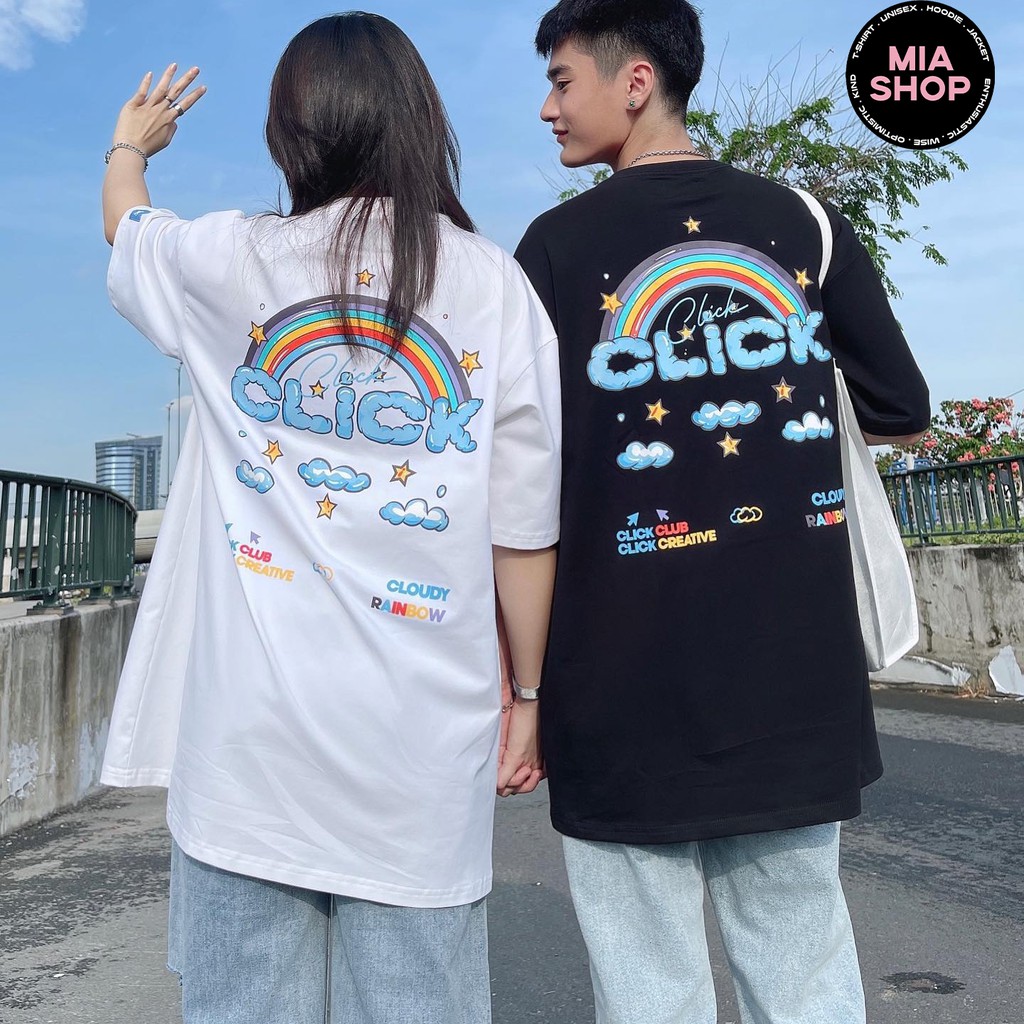 Áo thun tay lỡ MIA, Áo phông nữ form rộng dáng Unisex/Ulzzang mặc lẻ cặp nhóm hình CLICK