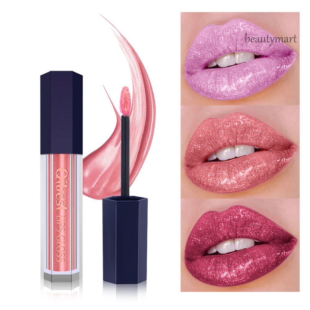 [Hàng mới về] Son kem ánh nhũ ngọc trai Qibest lâu trôi cho phái nữ