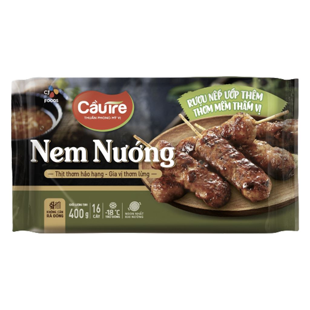 [HCM] Nem nướng Cầu Tre (Xiên que) gói 400g