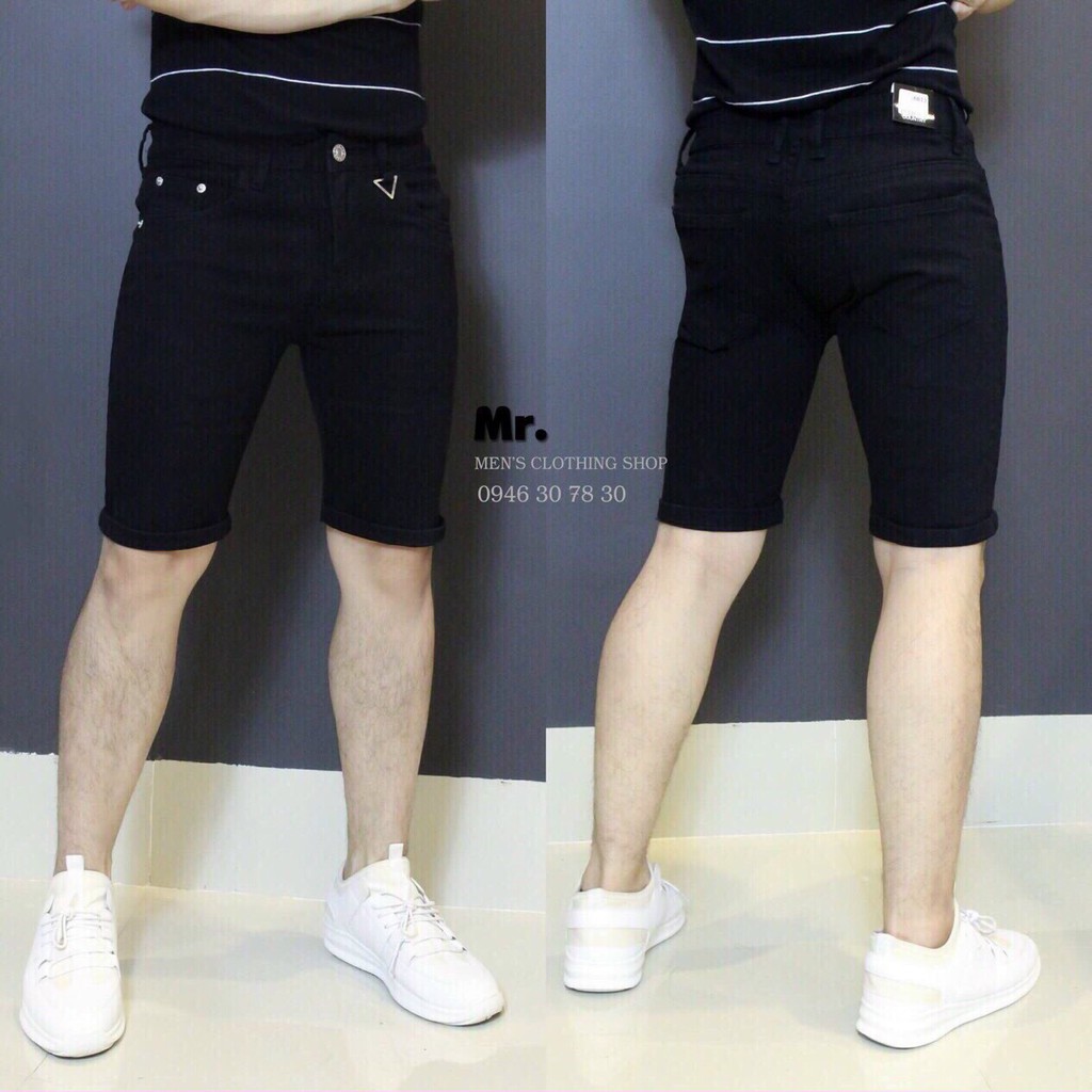 Quần short jean nam, quần short nam cao cấp A440