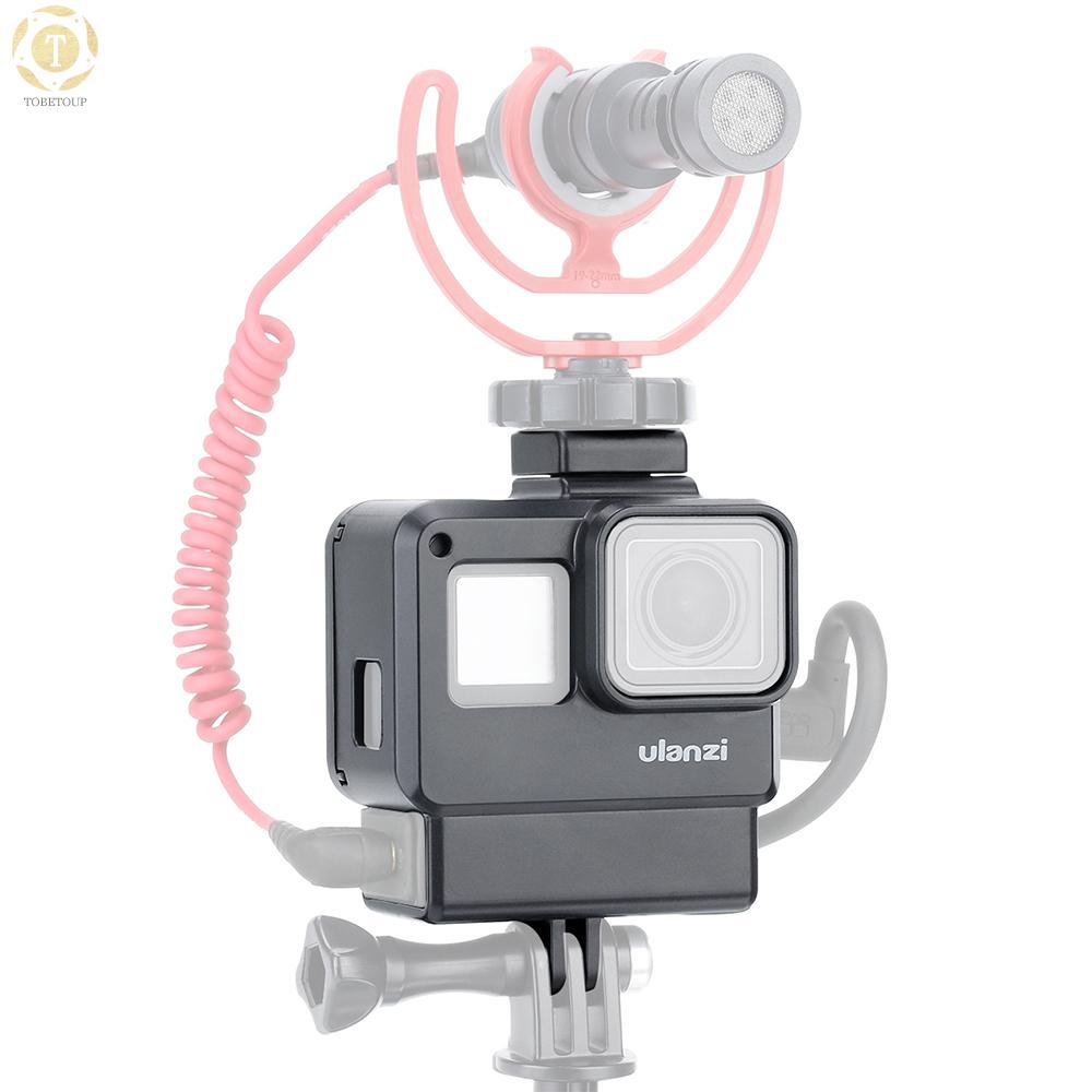 Bộ Khung Gắn Micro 12 Giờ Ulanzi V2 Vlog Cho Máy Ảnh Gopro Hero 7 6 5 Black