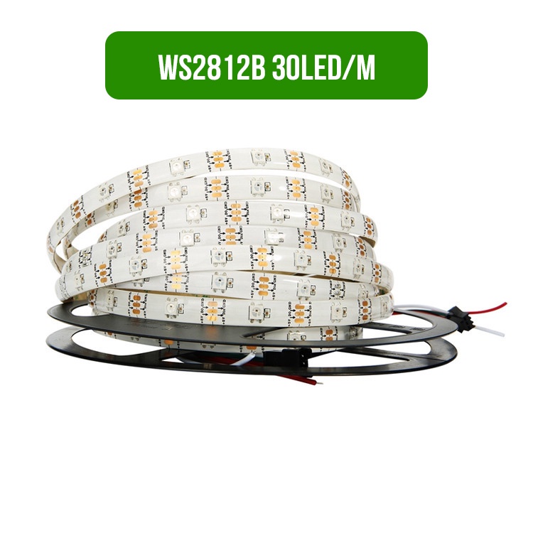 Dây đèn led đuổi ARGB WS2812B/2811 hiệu ứng sóng nhạc cuộn 5m 30, 60 led/m - cuộn 5m