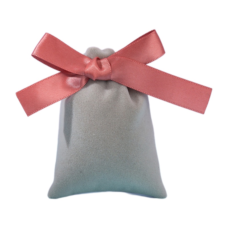 Set 50 Túi Nhung Đựng Kẹo 7x9cm Có Dây Ruy Băng Trang Trí Giáng Sinh