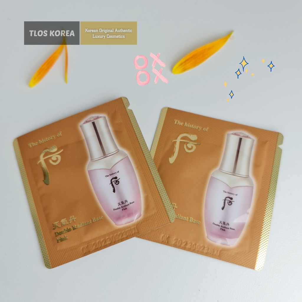 Gói sample Kem Lót tái sinh cao cấp Whoo Double radiant base pink 1ml | BigBuy360 - bigbuy360.vn