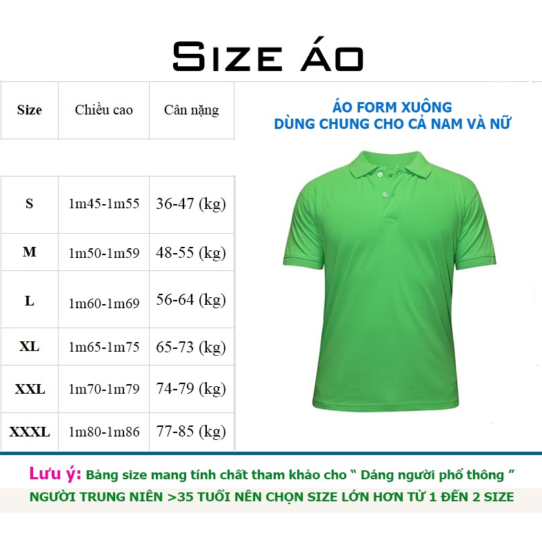 Áo Thun Có Cổ Cá Sấu 4 Chiều Polo Màu Xanh Ya Phối Cổ Và Bo Tay 3 Sọc ANDROMEDA Phom Xuông Đồng Phục Dùng Chung Nam Nữ