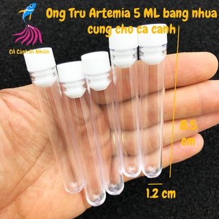 Ống trữ artemia 5ML Nhựa Cứng Trong - Ống đựng thức ăn cho cá cảnh