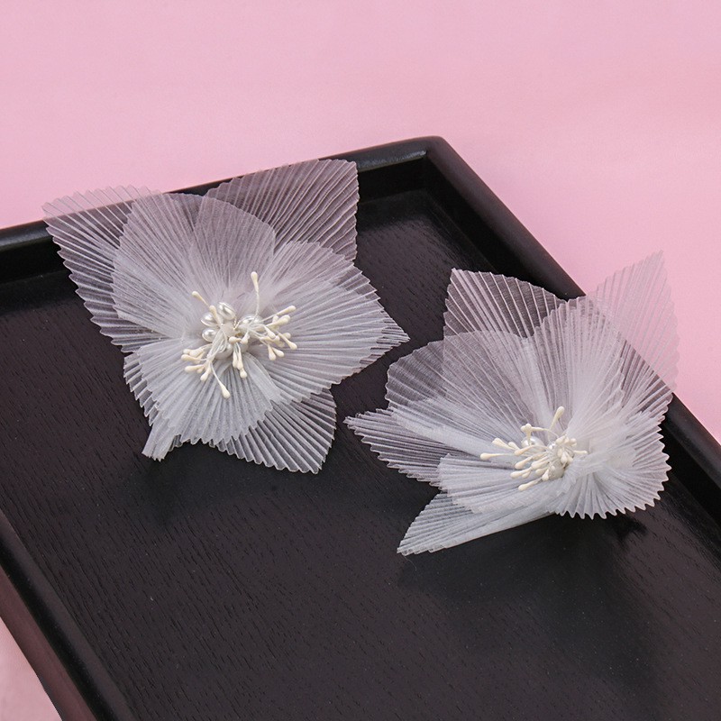 Kẹp Tóc Nhành Hoa Trắng Thanh Lịch MS:CT18 - Hưng Long PC