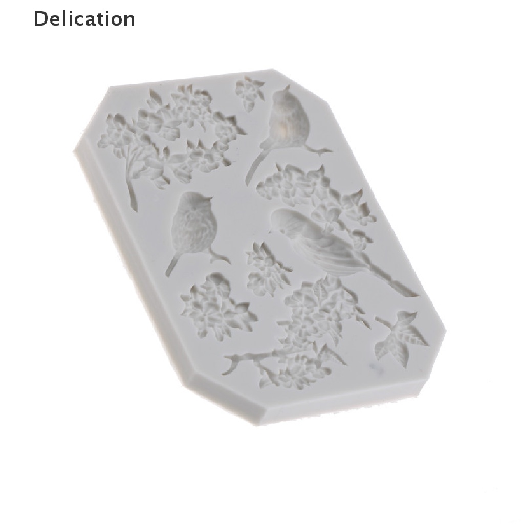 Khuôn Silicone Làm Kẹo Hình Bông Hoa Và Chim Độc Đáo