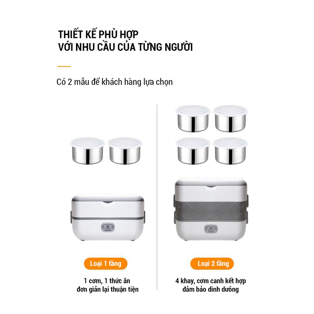 Hộp cơm văn phòng đa năng tự nấu chín đồ ăn, hộp cơm giữ nhiệt, hâm nóng đồ ăn | BigBuy360 - bigbuy360.vn