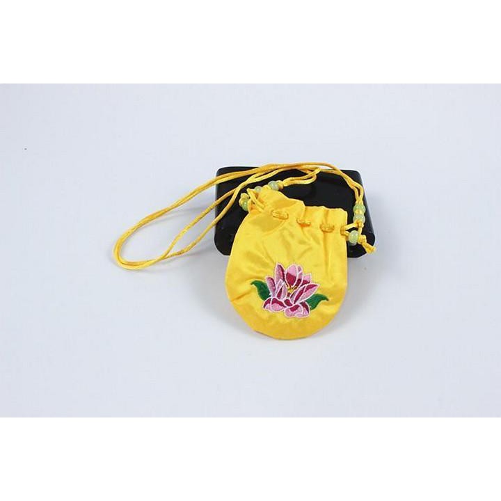 Túi hầu bao thêu hoa sen cổ trang có dây đeo cosplay quà tặng xinh xắn
