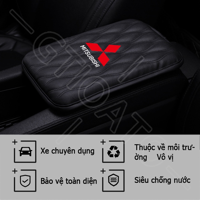 GTIOATO Đệm Tì Tay Ô Tô Đệm Da Lót Hộp Tỳ Tay Đệm Tỳ Tay Ô Tô Lót Hộp Tỳ Tay Đệm Kê Tay Cho Xe Hơi MiếNg LóT ChốNg ThấM ĐệM Tỳ Tay Trang Trí NộI ThấT Ô Tô Cho Mitsubishi L300 L200 Xpander Cross Outlander Attrage Xpander Lancer Space Star