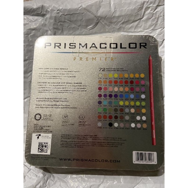 BỘ CHÌ MÀU PRISMACOLOR PREMIER 12 CÂY và 72 CÂY, HỘP THIẾC có bill