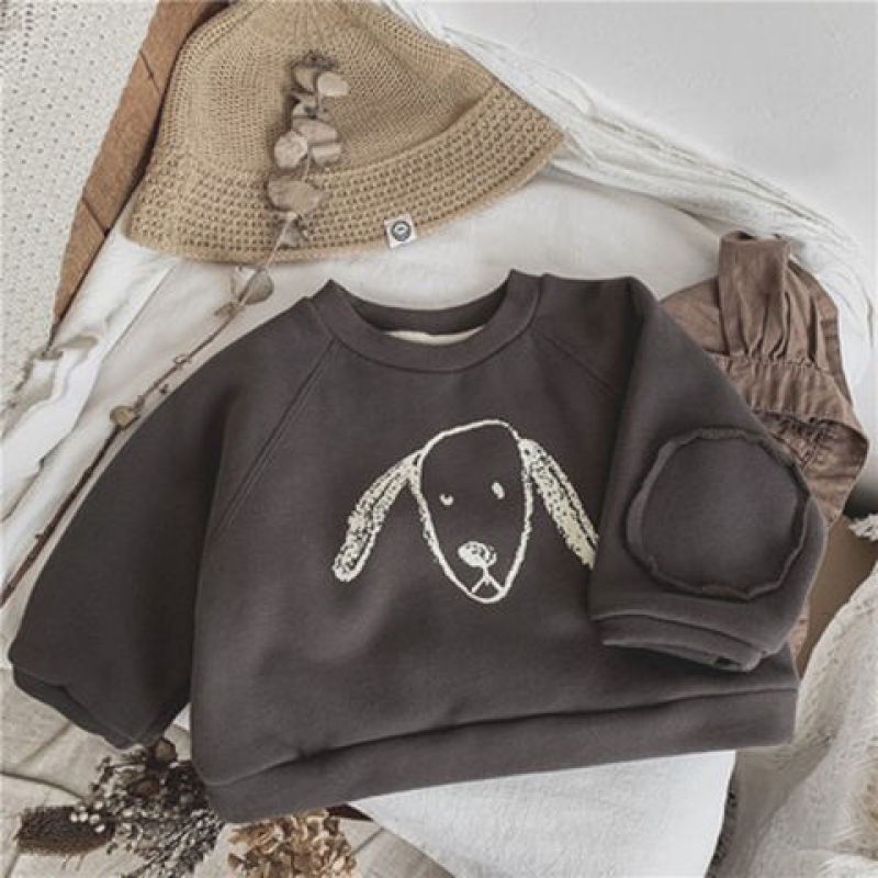 Áo khoác nỉ dày dặn mềm mại in họa tiết hoạt hình cho bé