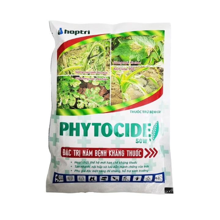 Thuốc trừ bệnh cây trồng PHYTOCIDE 50WP cho rau màu, cây ăn trái, hoa lan, cây kiểng 150g