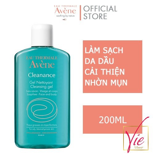 Sữa rửa mặt Avene cho da dầu mụn - Avene Cleanance Cleasing Gel 200ml