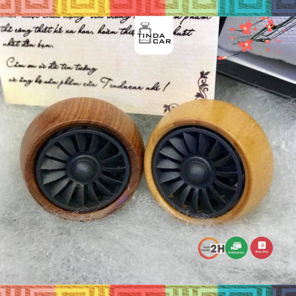 Nước hoa xe hơi 💥FREESHIP💥 Nước hoa xe hơi cao cấp - Kẹp khe gió mô hình quạt gỗ lịch lãm
