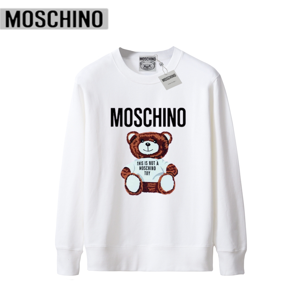 Áo Sweater Cổ Tròn Dáng Rộng Chất Liệu Cotton In Họa Tiết Moschino Thời Trang Cho Nam Và Nữ # 243