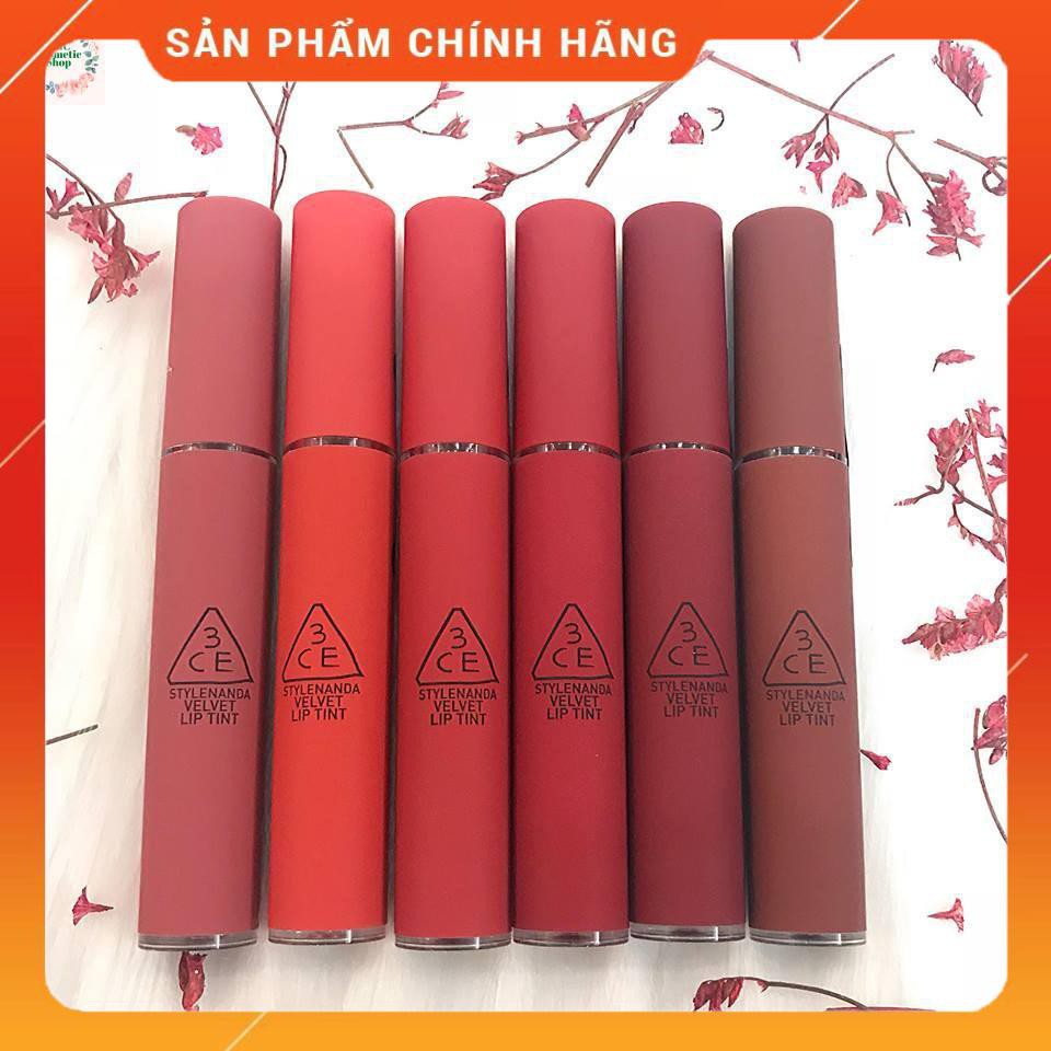 Son kem lì 3CE Velvet Lip Tint chuẩn Auth