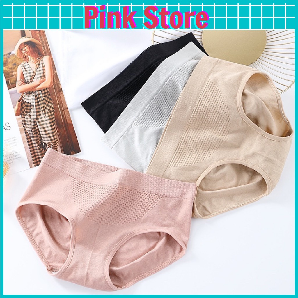 Quần Lót Không Đường May Nữ Nâng Mông Kháng Khuẩn Thông Hơi Tổ Ong PINK STORE 841