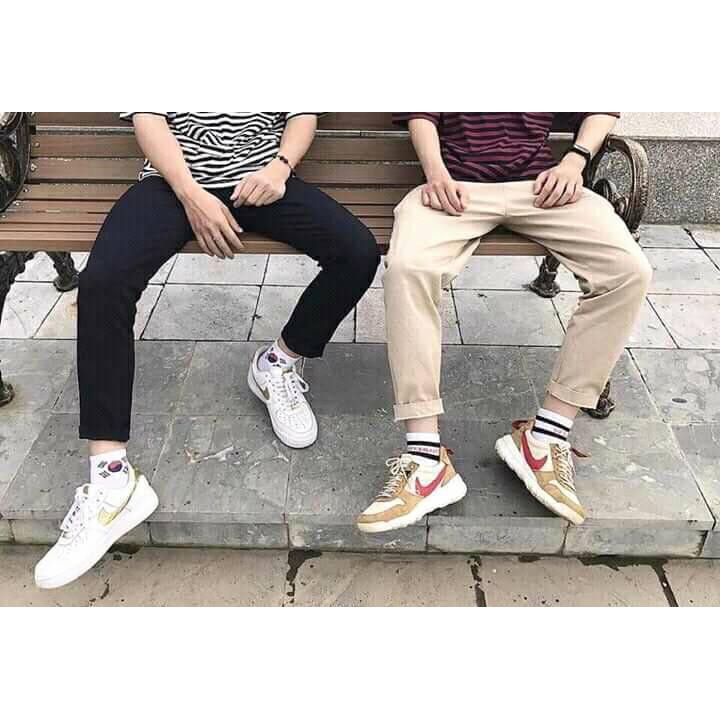 QUẦN kaki suông sắn ống .