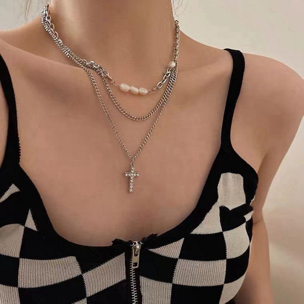LILYES Vòng cổ Nhiều Tầng Phong Cách Retro Hàn Quốc Cho Nữ