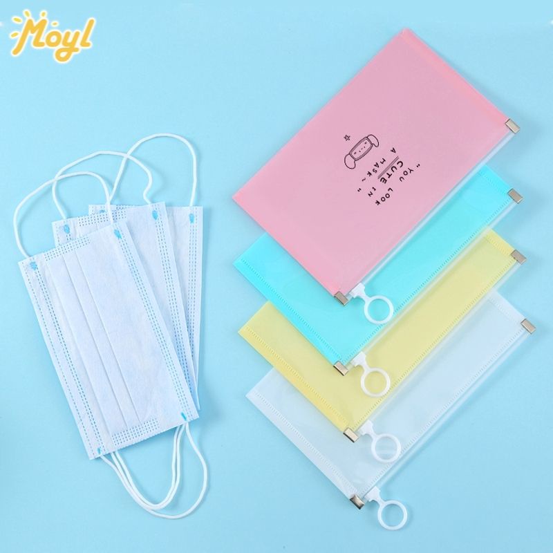 Túi đựng khẩu trang có khóa dây kéo nhiều màu sắc