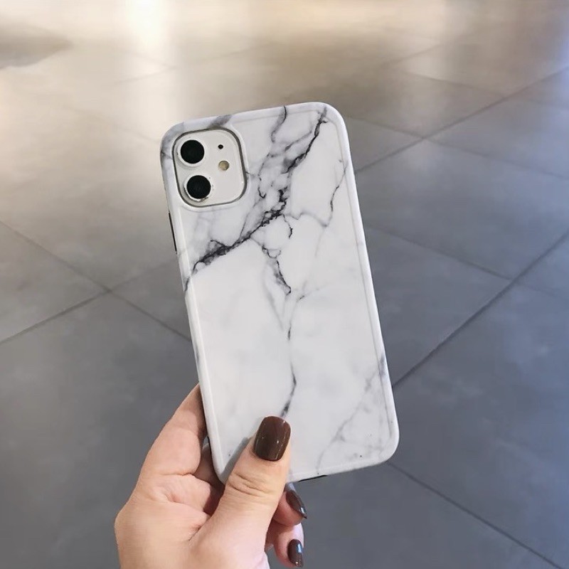 Ốp lưng iphone Vân Đá Nhựa Dẻo Mịn IMD