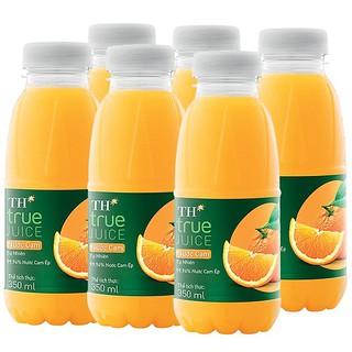 LỐC 6 CHAI NƯỚC CAM TỰ NHIÊN- TH TRUE JUICE CHAI 350ML