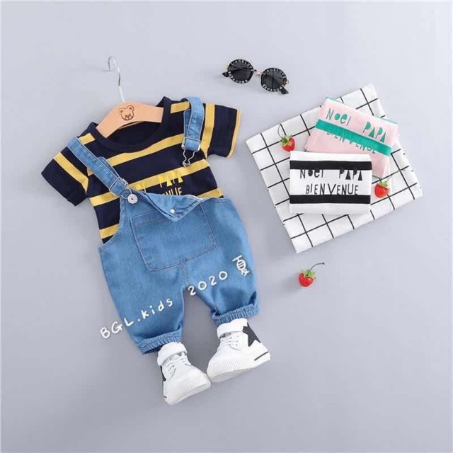 Yếm jean hàng QCCC cho bé trai