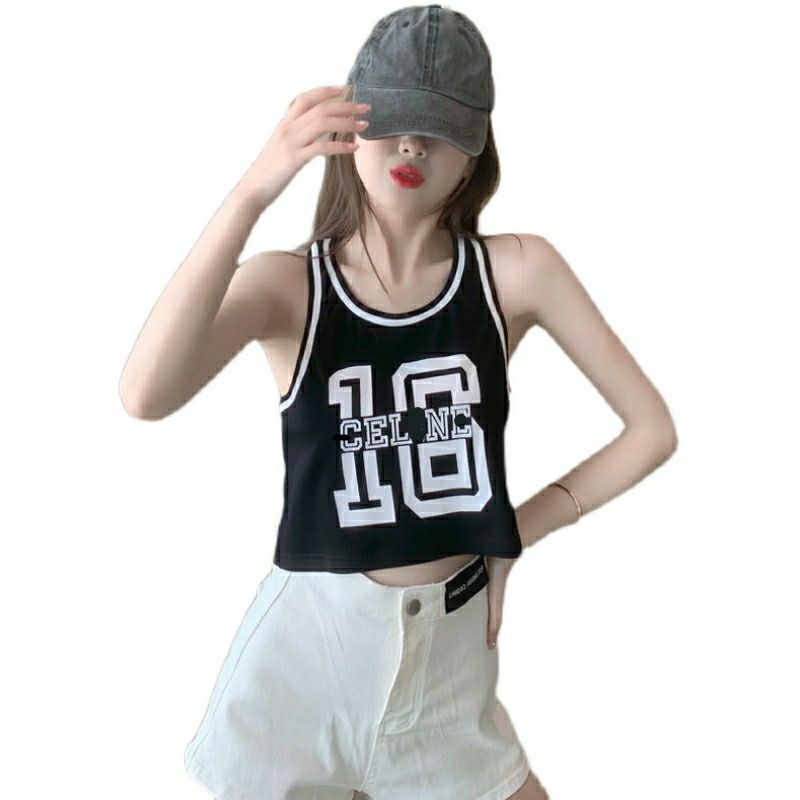 ÁO CROPTOP 3 LỖ KIỂU DÁNG THỂ THAO SỐ 16