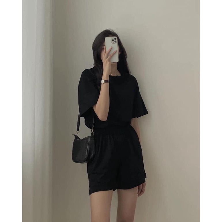 Sét Đồ Bộ Trơn Nam Nữ Mặc Nhà Phong Cách Ulzzang Unisex, Freesize Chất Cotton Không Phai