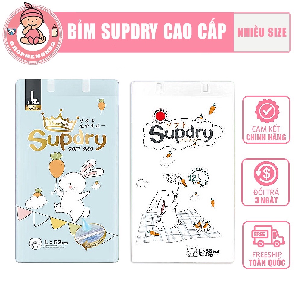 Bỉm SUPDRY cao cấp nội địa Trung quần dán size S72/M66/L60/M58/L52/XL46/XXL42/XXXL40 ❤️ ❤️