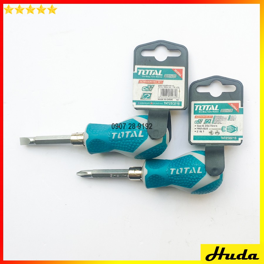 Bộ tua vít 2 trong 1 TOTAL 6.3x75mm THT250216