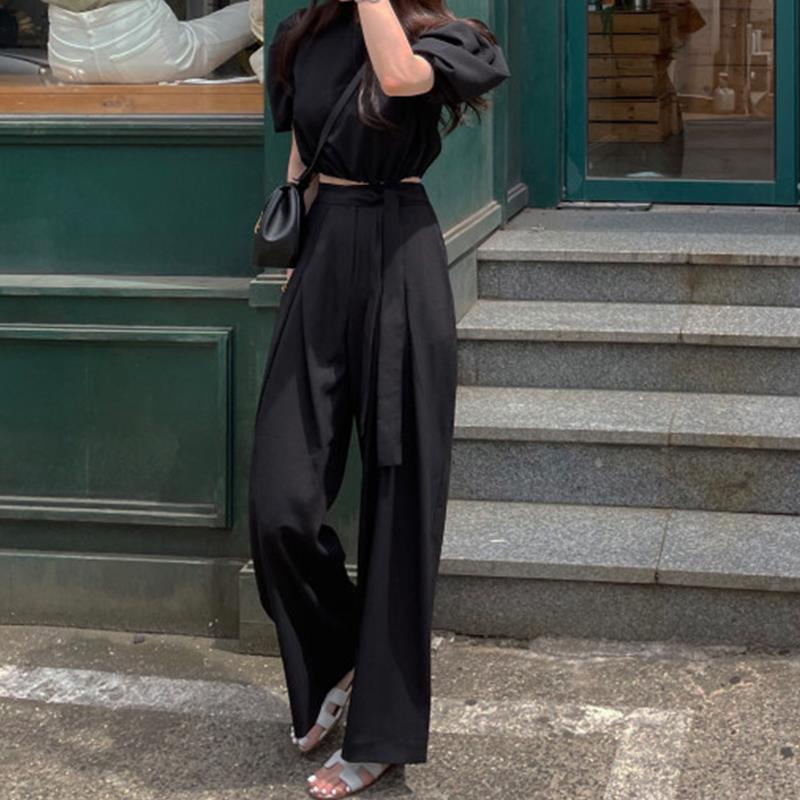 Quần Dài Lưng Cao Ống Rộng Thời Trang Xuân Thu Cho Nữ