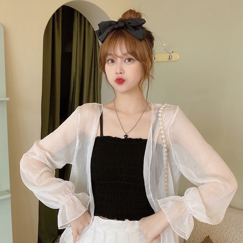 Áo Khoác cardigan Vải Voan Mỏng Chống Nắng Thời Trang Mùa Hè Cho Nữ