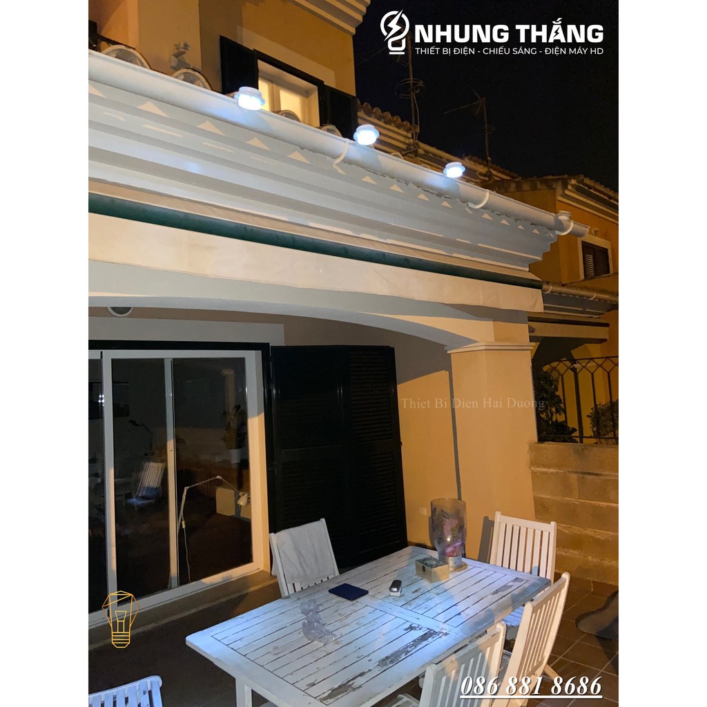 Đèn LED Gắn Tường Năng Lượng Mặt Trời MT-153 - 3 Mắt Led Chiếu Sáng Lối Đi - Chân Cầu Thang - Hàng Rào - Hành Lang