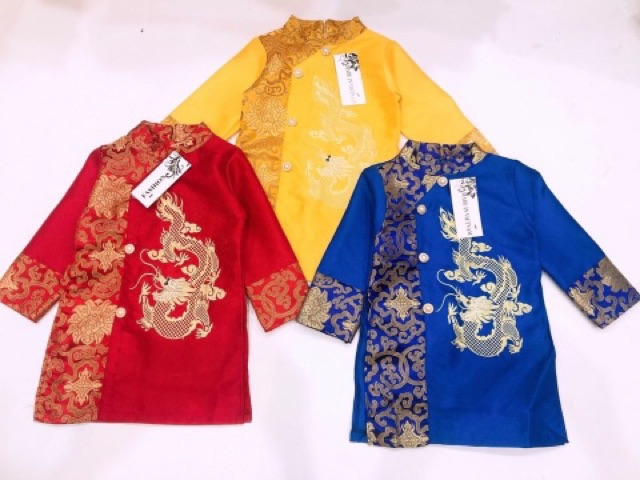 Set Áo dài bé trai diện Tết