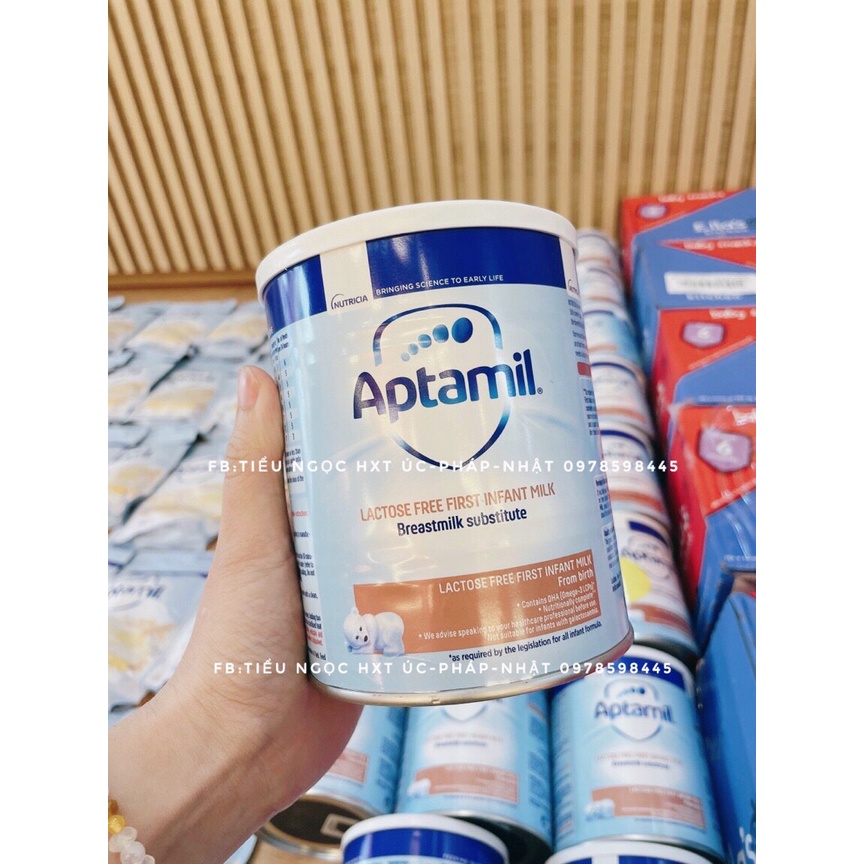 Sữa Aptamil Free Lactose UK cho bé bất dung nạp Lactose 400gr bay air 100%