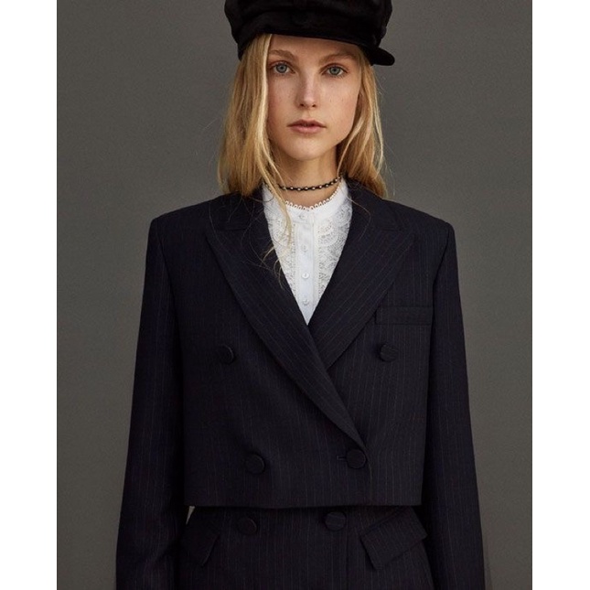 Áo Zara croptop blazer