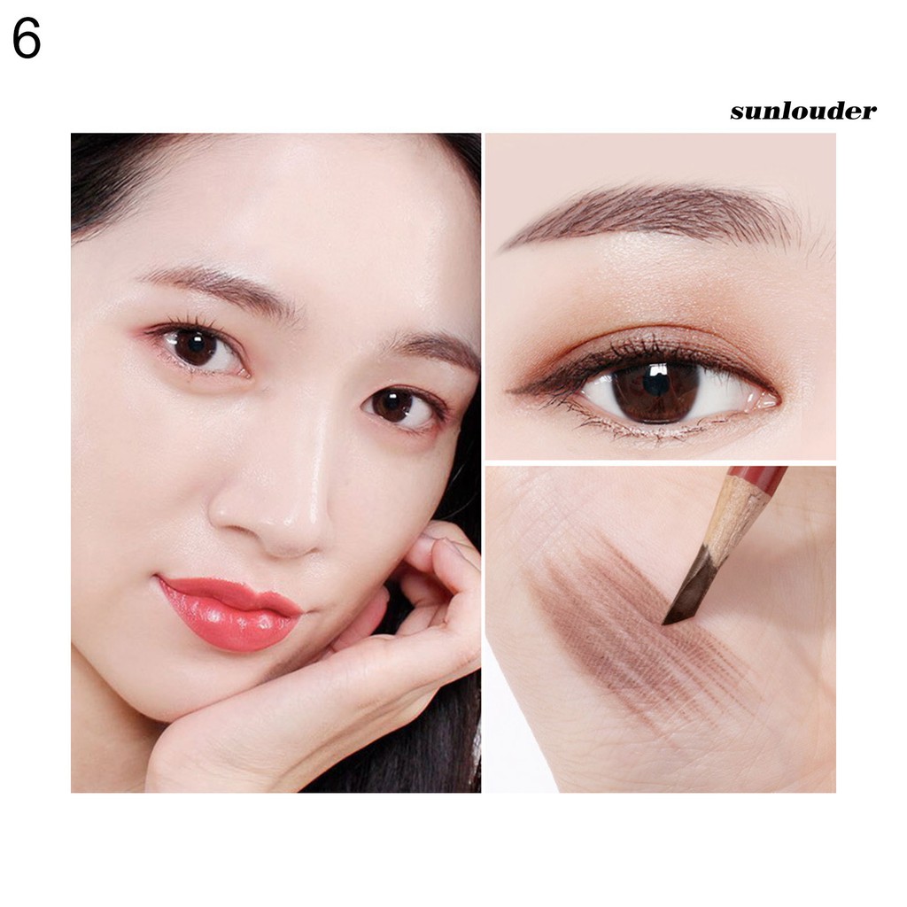 Bút Kẻ Lông Mày Bằng Gỗ Tự Nhiên Lâu Trôi Không Nhòe Dành Cho Nữ