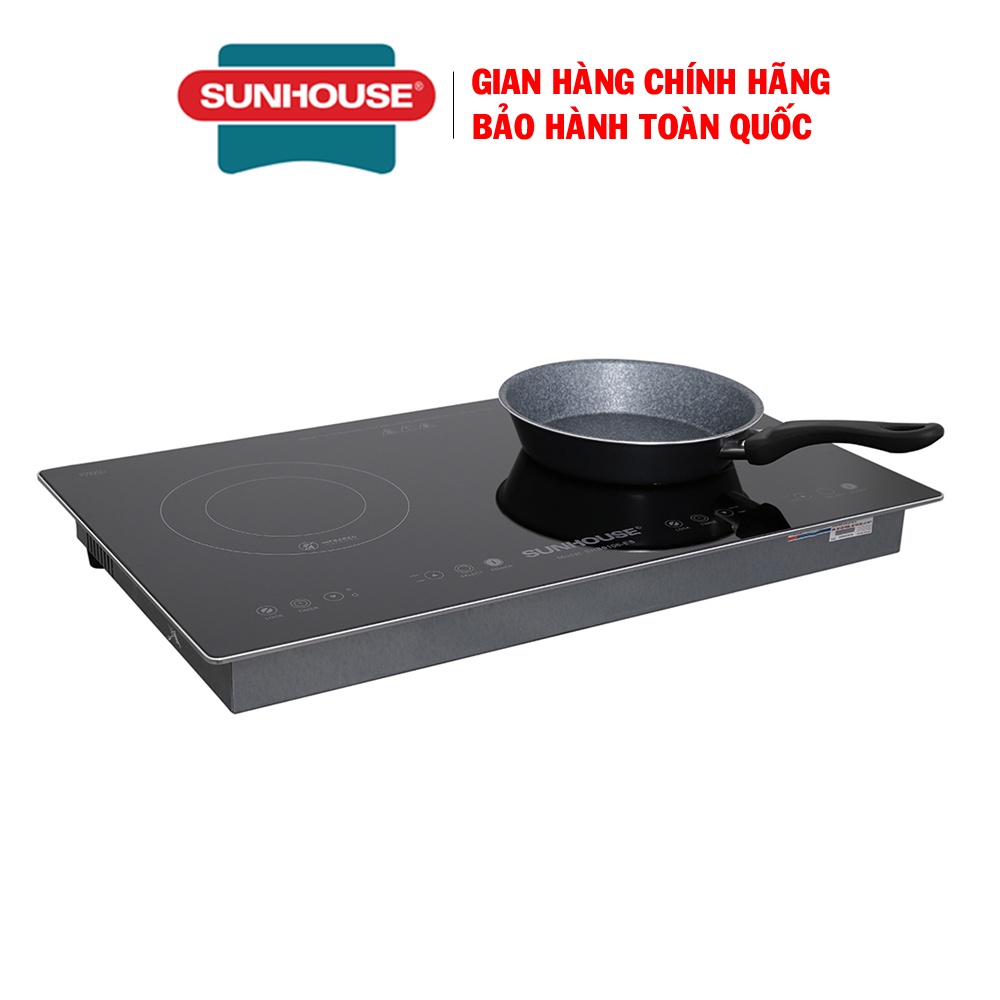 Bếp đôi điện từ hồng ngoại Sunhouse SHB9106-ES, Bảo hành 3 năm tại nhà